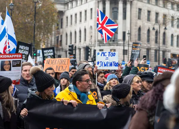 stock image London, UK. 26 Nov 2023: Pro-Israeli protesters at the 