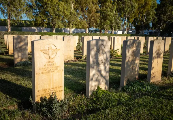 Stock image Graves of British soldiers killed in North African Campaign Feb 1943, Enfidaville War Cemetery, Enfidha, Tunisia.