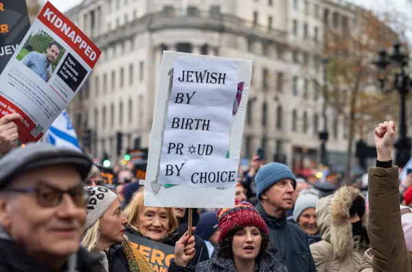 stock image London, UK. 26 Nov 2023: Pro-Israeli protesters at the 