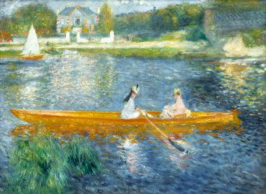 Pierre-Auguste Renoir 'dan The Skiff (La Yole). 1875 'te yağlı boya. Ulusal Galeri, Londra, İngiltere.