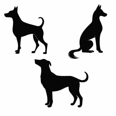 Eşsiz köpek illüstrasyon vektör paketi.