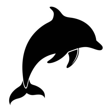 Yunus silueti elle çizilmiş vektör.