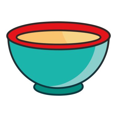 Minimalist bir karıştırma kabının vektör illüstrasyonu.