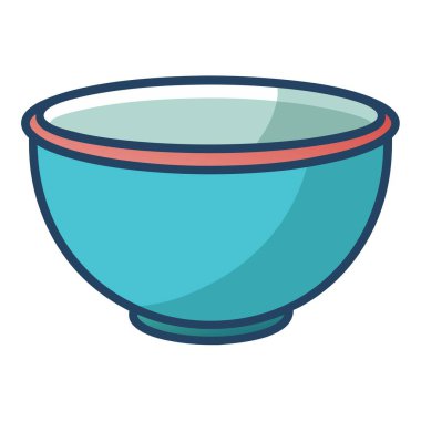 Minimalist bir karıştırma kabının vektör illüstrasyonu.