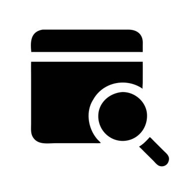 Cam Vektör Simgesini Ara, Bul, Büyüt.