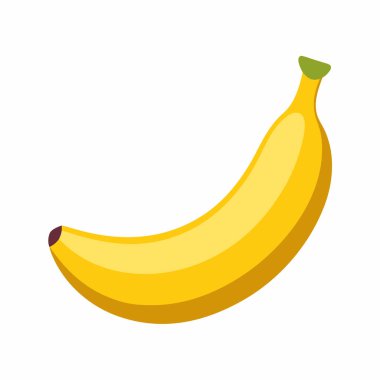 Sarı olgun muz çizimi, elle çizilmiş muz..