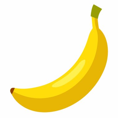 Sarı olgun muz çizimi, elle çizilmiş muz..