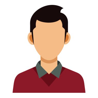 Erkek, profesyonel, iş, gelişigüzel, genç Avatar ikonu çizimi.