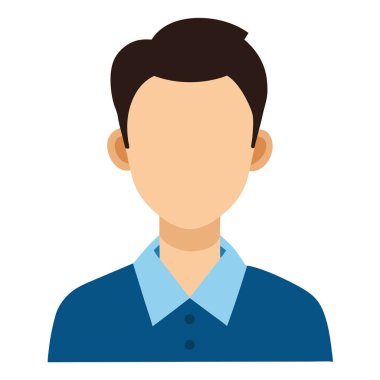 Erkek, profesyonel, iş, gelişigüzel, genç Avatar ikonu çizimi.