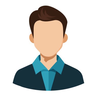 Erkek, profesyonel, iş, gelişigüzel, genç Avatar ikonu çizimi.