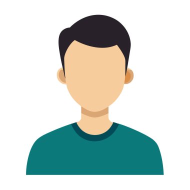 Erkek, profesyonel, iş, gelişigüzel, genç Avatar ikonu çizimi.