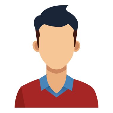 Erkek, profesyonel, iş, gelişigüzel, genç Avatar ikonu çizimi.