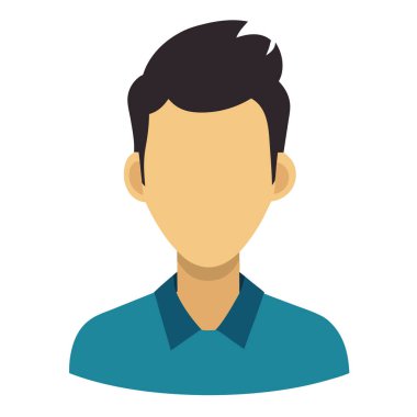Erkek, profesyonel, iş, gelişigüzel, genç Avatar ikonu çizimi.