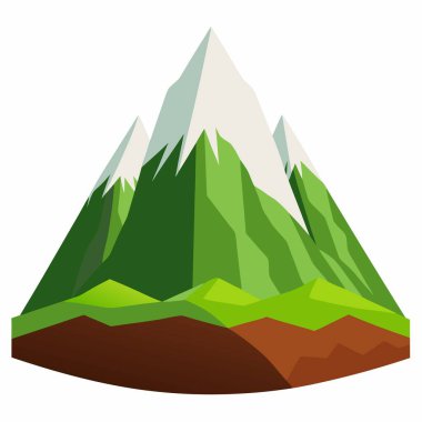 Majestic Dağ Vektörü İllüstrasyonu, Doğa Manzarası Dağ Vektörü.