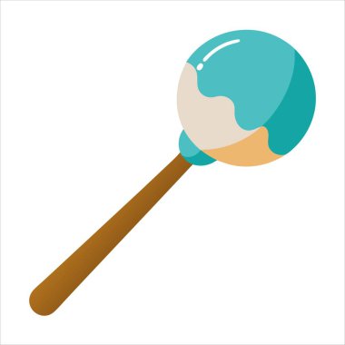 Basit minimalist dondurma kepçesi simgesi.