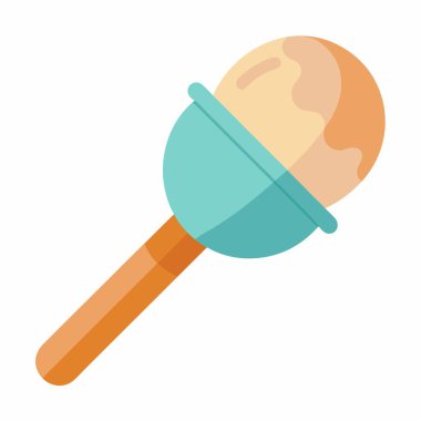 Basit minimalist dondurma kepçesi simgesi.