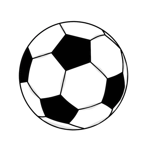 Siyah ve Beyaz Renk Vektörlü Futbol