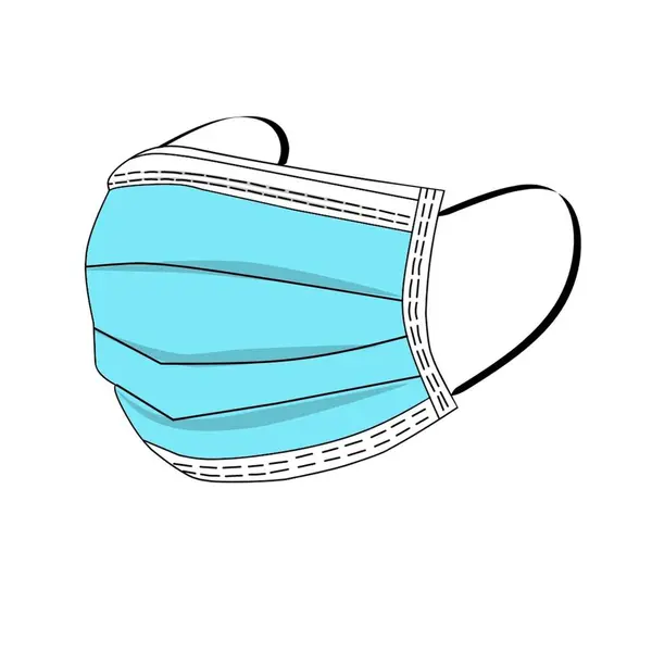 Renk Vektörü Resimli Tıbbi Maske