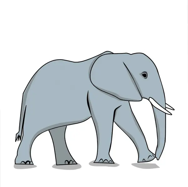 Fil Renkli Vektör Çizimi