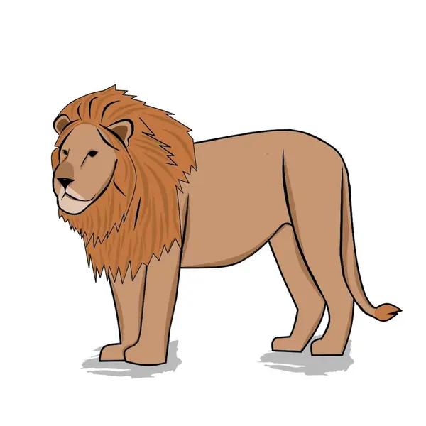 Orman Vektörü İllüstrasyonunun Aslan Kralı