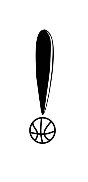 Basketbol Noktalı Ünlem Siyah ve Beyaz