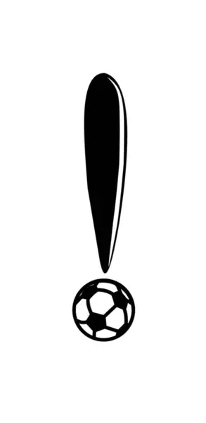 Siyah ve Beyaz Futbol Noktalarıyla Ünlem