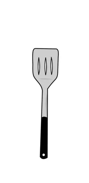 Yemek Vektörü İllüstrasyonu için Spatula