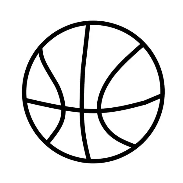 stock image Colorless Basketball Sketch Vector Illustration