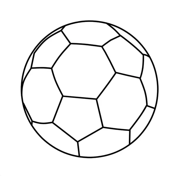Renksiz Futbol Çizim Vektörü İllüstrasyonu
