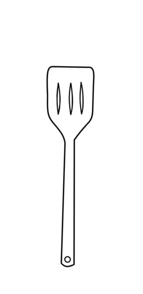 Renksiz Spatula Çizim Vektörü İllüstrasyonu