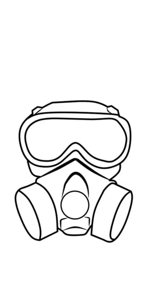 Respirator Maske Taslak Vektörü ResmiComment