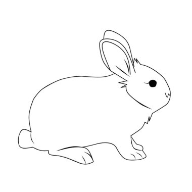 Tavşan çizimi Havuç Vektörü İllüstrasyonu
