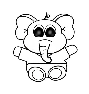 karikatür bebek fil çizimi