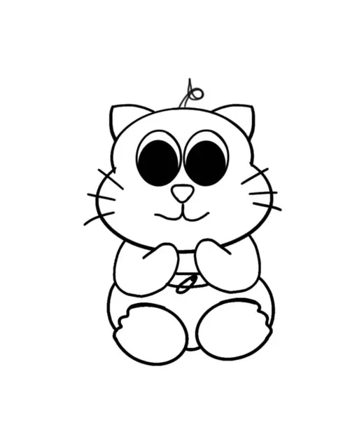 Çizgi film bebek kedi çizimi