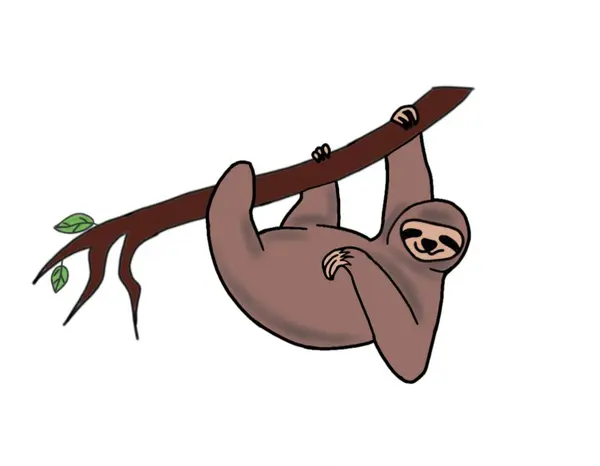 Hayvan tembellik vektör çizim