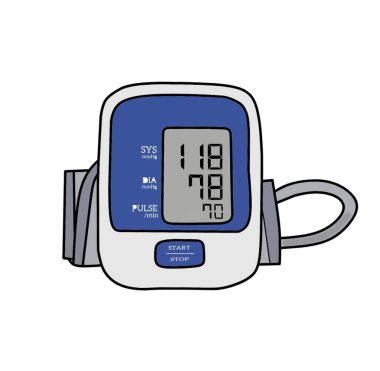 Kan basıncı kontrolörü vektör çizimi