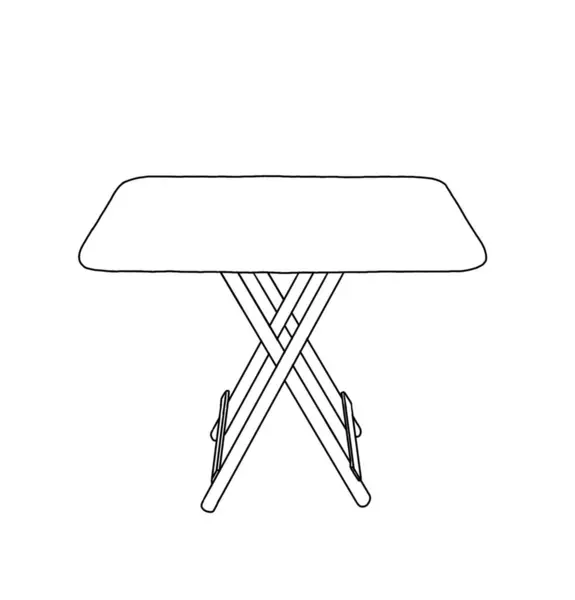 Çok amaçlı ahşap masa çizimi