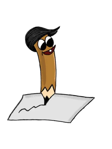 Kalem ve kağıt çizgi film tasarımı