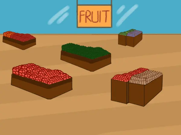 Marketler arka plan çizgi film tasarımı 