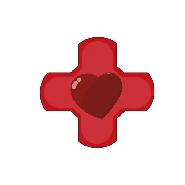 Sağlık logosu tasarımı kalp beyazı arka plan 