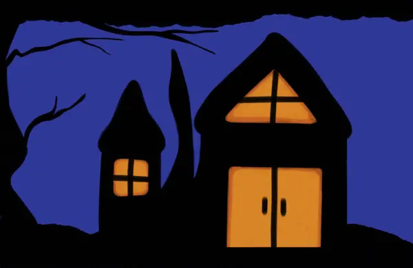 Lanetli Ev 'in Cadılar Bayramı için arka planı