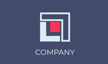 Şirket simgesi siyah arkaplanda