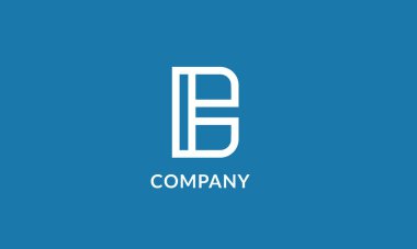 Negatif kullanım için negatif boşluk efektli b harfi logo tasarımı.