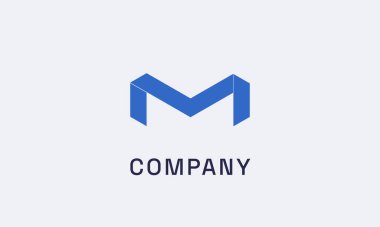 M Harfi logo tasarım şablonu ögeleri