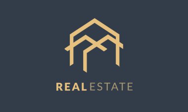 Emlak logosu. vektör illüstrasyonu