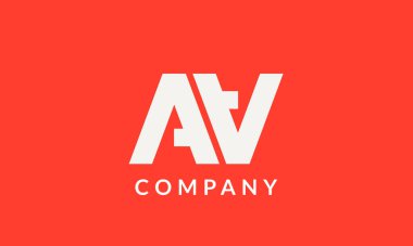 v logo tasarımı vektör simgesi