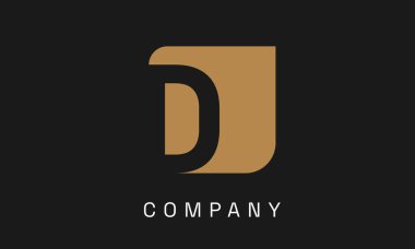 Siyah altın harfli logo tasarım vektörü