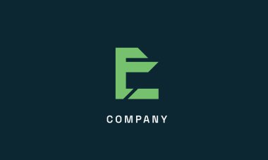 yeşil siyah alfabe harfi logo simgesi tasarımı. Bir şirket ya da iş için uygun