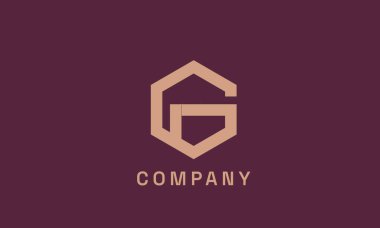 g logo monogram harfi g negatif uzay ikonu vektör şablonu premium