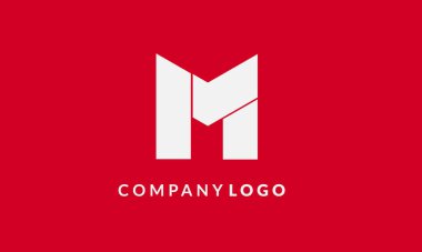 M harfi logo vektör şablonu